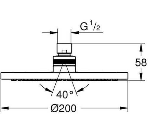 Верхний душ GROHE Tempesta New Cosmopolitan 200 хром 27541001