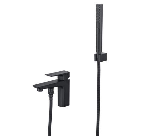 Смеситель врезной на борт ванны Aquatek Вега на 1 отверстие черный матовый AQ1044MB