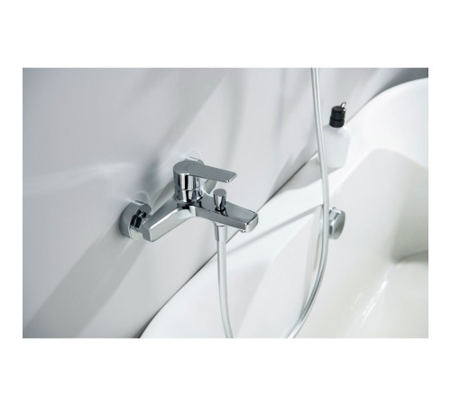 Смеситель для ванны Aquanet Лугано с душевым гарнитуром 3jet хром AQ1748CR