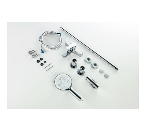 Смеситель для ванны Aquanet Лугано с душевым гарнитуром 3jet хром AQ1748CR