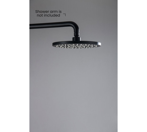 Верхний душ круглый Aquanet 220x12 мм матовый черный AQ2086MB