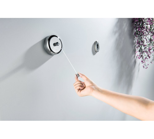 Веревка для белья Aquatek 2.5 м с держателем полированный хром AQ4994CR