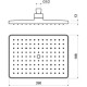 Верхний душ прямоугольный Aquanet 260x188x68 мм матовый черный AQ2087MB