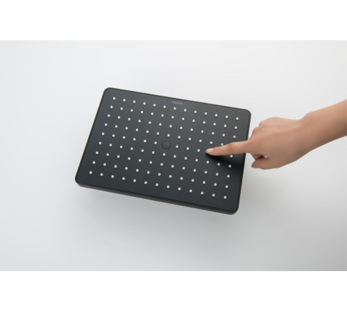 Верхний душ прямоугольный Aquanet 260x188x68 мм матовый черный AQ2087MB