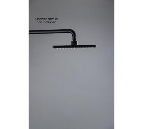 Верхний душ прямоугольный Aquanet 260x188x68 мм матовый черный AQ2087MB