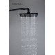 Верхний душ прямоугольный Aquanet 260x188x68 мм матовый черный AQ2087MB