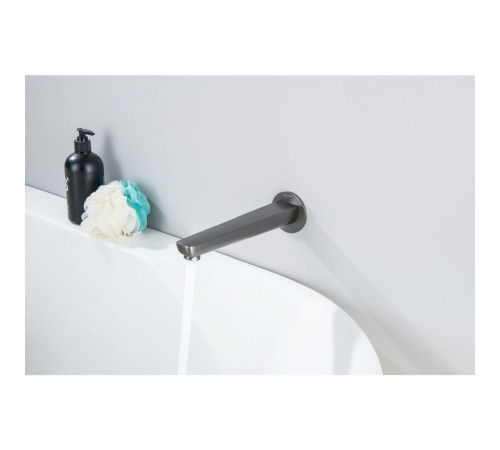 Излив для ванны AQUATEK БЕТТА 224 мм оружейная сталь AQ1141BGM