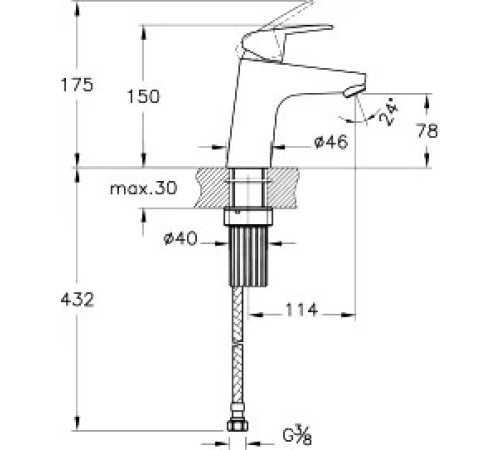 Набор смесителей 3 в 1 VitrA Flow Round (для раковины, для ванны, душевой гарнитур) A42302EXP