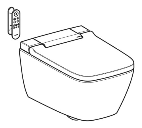 Унитаз-биде подвесной Geberit AquaClean Sela Square хром 146.250.21.1