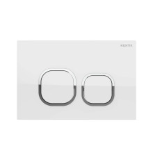 Панель смыва Kordi KDI-0000056 белый глянец ободок хром квадратные кнопки 162х244 мм KDI-0000056