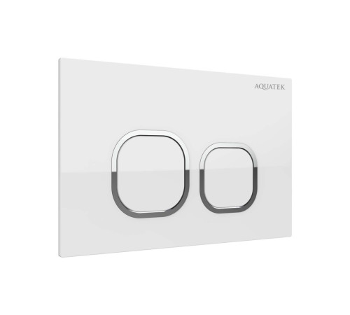 Панель смыва Kordi KDI-0000056 белый глянец ободок хром квадратные кнопки 162х244 мм KDI-0000056