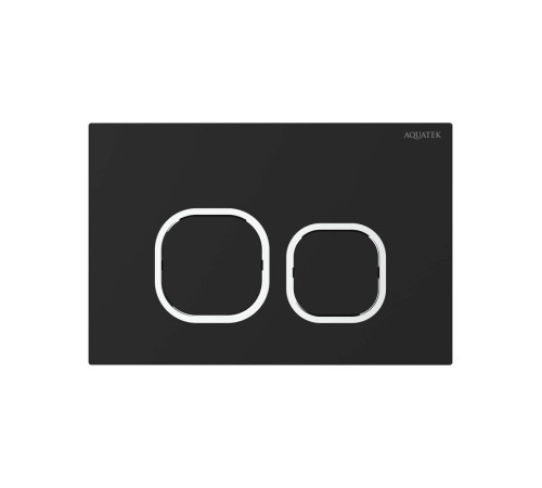 Панель смыва Kordi KDI-0000059 черный матовый ободок хром квадратные кнопки 162х244 мм KDI-0000059