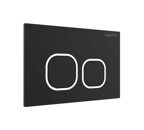 Панель смыва Kordi KDI-0000059 черный матовый ободок хром квадратные кнопки 162х244 мм KDI-0000059