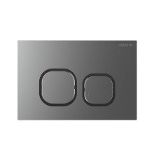 Панель смыва Kordi KDI-0000060 оружейная сталь матовая ободок хром 162х244 мм KDI-0000060