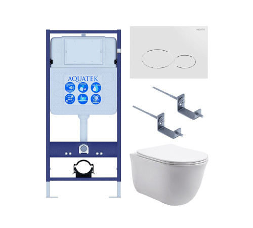 Комплект инсталляции с унитазом 4 в 1 AQUATEK КЛАССИК-071