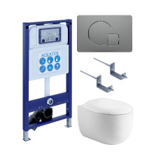 Комплект инсталляции 4 в 1 AQUATEK АЛЬТАИР (рама INS-0000025, кнопка KDI-0000070, унитаз AQ1980-00) cm-070