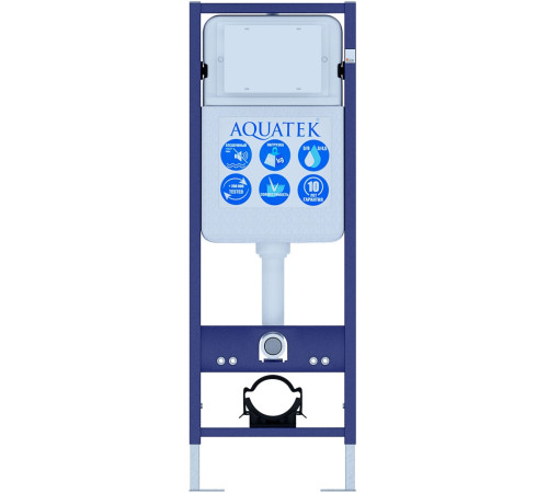 Комплект инсталляции 4 в 1 AQUATEK Европа New (рама INS-0000017, унитаз AQ1106L-00, кнопка KDI-0000043) ЕВРОПА New-INS17-043