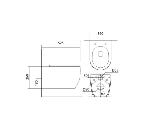 Комплект инсталляции 4 в 1 AQUATEK Европа New (рама INS-0000017, унитаз AQ1106L-00, кнопка KDI-0000043) ЕВРОПА New-INS17-043