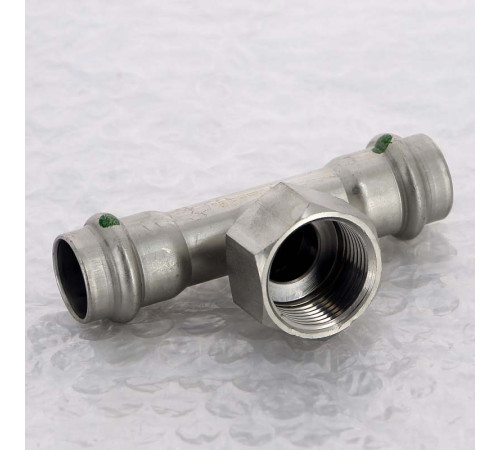 Тройник пресс Sanpress Inox Viega нержавеющая сталь 18х3/4х18 мм ВР 437169