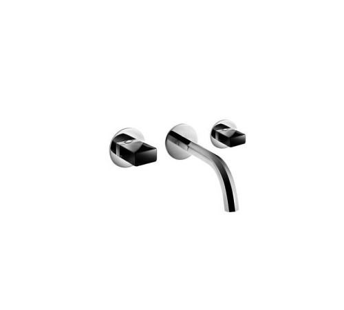 Смеситель для раковины Fantini Venezia настенный излив 200 мм хром/черный 29 02 N413SB / 29 02 N646C5 / 29 02 N647C5