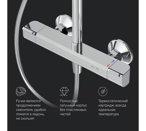 Душевая система с термостатом AM.PM Func F078F400