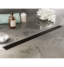 Трап душевой Plumberia Selection PS MODULAR 4x120 мм комбинированный затвор черный матовый PSM120NO