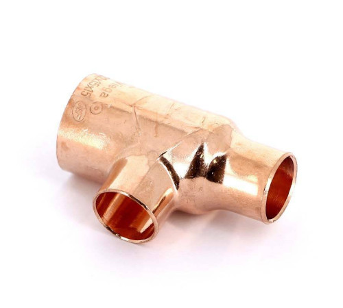 Тройник медный под пайку Viega 22х15х15 мм 101725