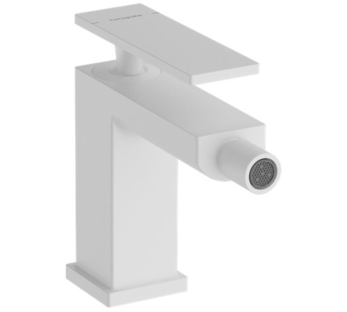Смеситель для биде Hansgrohe Tecturis E со сливным гарнитуром белый матовый 73200700