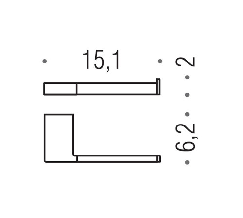 Держатель туалетной бумаги Colombo Design MiniQ правый золото матовое B5008D.OM