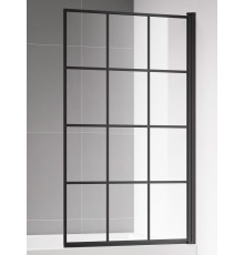 Шторка на ванну Aquanet Delta 800x1400 мм стекло 6 мм профиль черный матовый AQM2858-R