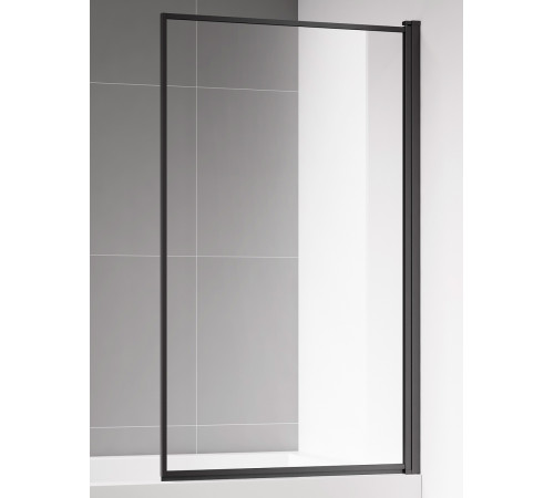 Шторка на ванну Aquanet Delta 800x1400 мм стекло 6 мм профиль черный матовый AQM2859-R