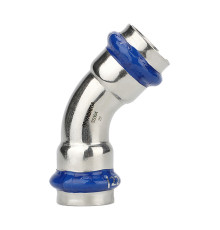 Угольник 45° двухраструбный Varmega Inox Press 42 мм VM712004242