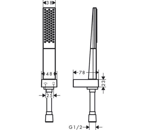 Душевой набор Hansgrohe Rainfinity 100 1jet с держателем Porter и шлангом 160 см белый матовый 26856700