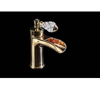 Смеситель для раковины Boheme Vogue Crystal золото глянцевое 211-CRST