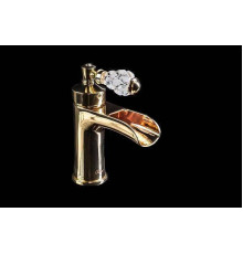 Смеситель для раковины Boheme Vogue Crystal золото глянцевое 211-CRST
