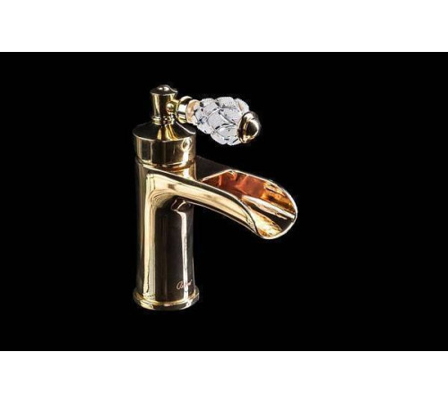 Смеситель для раковины Boheme Vogue Crystal золото глянцевое 211-CRST