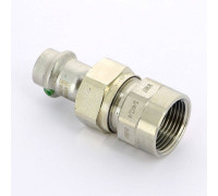 Муфта разъемная Viega Sanpress Inox 15х3/4 пресс-В с плоским уплотнением 437466