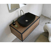 Раковина накладная Scarabeo Glam 56х39 см Ardesia BIOKER 1804/49BK