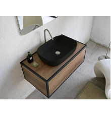 Раковина накладная Scarabeo Glam 56х39 см Ardesia BIOKER 1804/49BK