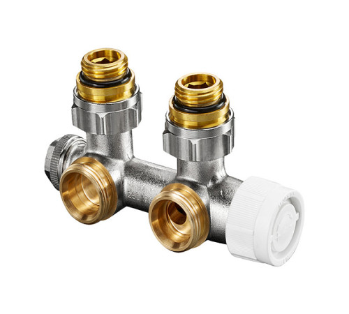 Узел нижнего подключения угловой Oventrop Multiblock T для двухтрубных систем 1184084