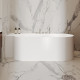 Ванна угловая левая Salini Perla CL 180x90 см S-Stone белый матовый 1049202M