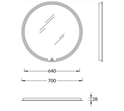 Зеркало Kerama Marazzi Mio круглое 70 см MIO.mi.70D/WHT