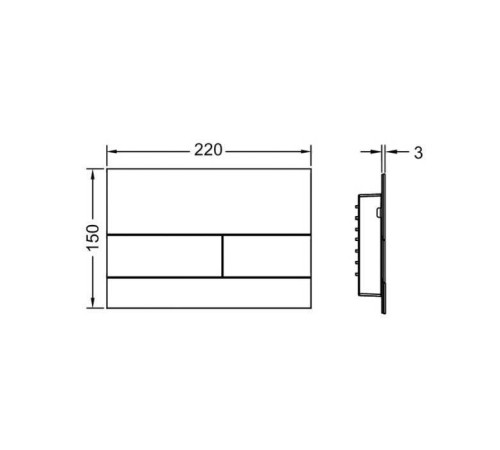 Панель смыва для унитаза TECE TECEsquare II сатин никелированный 9240843