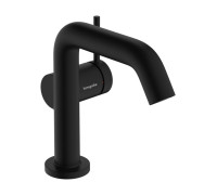 Смеситель для раковины hansgrohe Tecturis S 110 Fine CoolStart EcoSmart+ со сливным гарнитуром Push-Open матовый черный 73320670