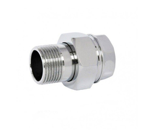 Сгон прямой Giacomini НВ 1 1/4 латунь хромированный R18X006