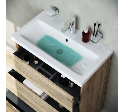 Тумба под раковину напольная AM.PM Gem 75 см 3 ящика светлый дуб M91FSX0752OF