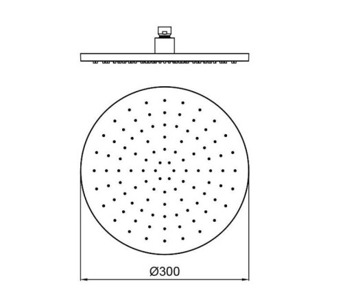 Верхний душ круглый Almar Round 30 см латунь High Brass Brushed PVD E044040.HB