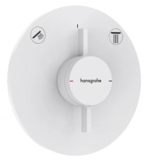 Смеситель для 2 потребителей hansgrohe DuoTurn S внешняя часть белый матовый 75418700