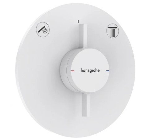 Смеситель для 2 потребителей hansgrohe DuoTurn S внешняя часть белый матовый 75418700