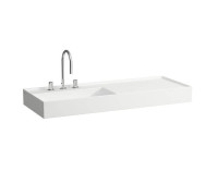 Раковина Laufen Kartell 120х46х12 см 3 отверстия полка справа белая 8.1333.2.000.108.1